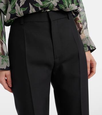Pantaloni regular in lana e seta | Loewe