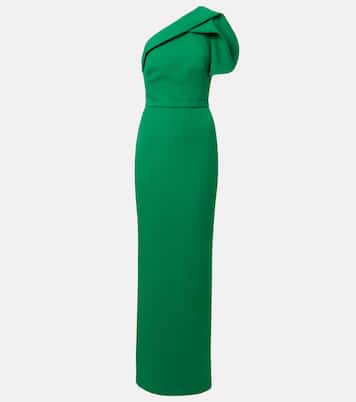 One-shoulder crêpe gown | Safiyaa