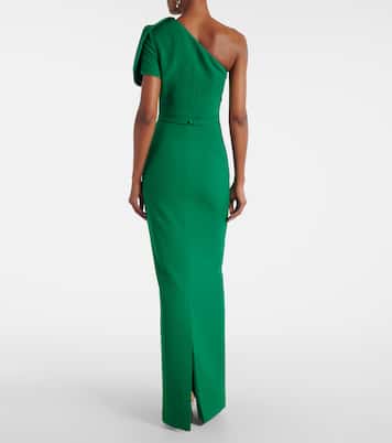 One-shoulder crêpe gown | Safiyaa