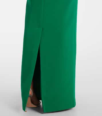One-shoulder crêpe gown | Safiyaa