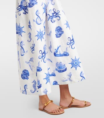 Vestido midi de lino estampado | Farm Rio
