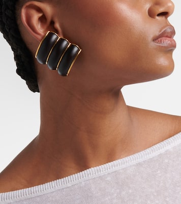 Wood clip-on earrings | Alaïa