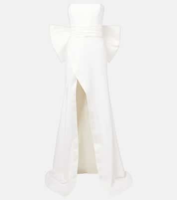 Bridal Nefertiti bow-detail satin gown | The New Arrivals Ilkyaz Ozel