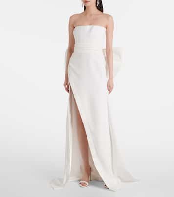 Bridal Nefertiti bow-detail satin gown | The New Arrivals Ilkyaz Ozel
