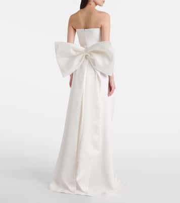 Bridal Nefertiti bow-detail satin gown | The New Arrivals Ilkyaz Ozel