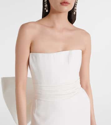 Bridal Nefertiti bow-detail satin gown | The New Arrivals Ilkyaz Ozel