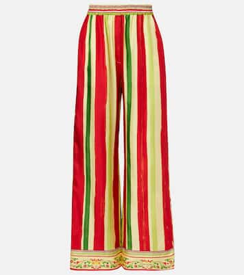 Pantalon ample rayé en soie | Dolce&Gabbana