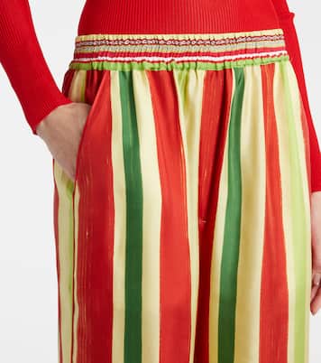 Pantalon ample rayé en soie | Dolce&Gabbana