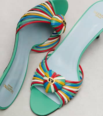 Mules Sandal Royal VLogo 65 en cuir | Valentino Garavani