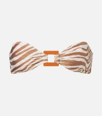 Zebra-print bandeau bikini top | Same