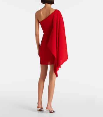 Vestido corto asimétrico Layne drapeado | Solace London