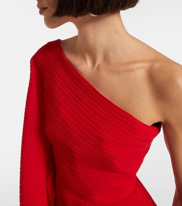 Vestido corto asimétrico Layne drapeado | Solace London