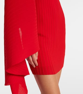 Vestido corto asimétrico Layne drapeado | Solace London