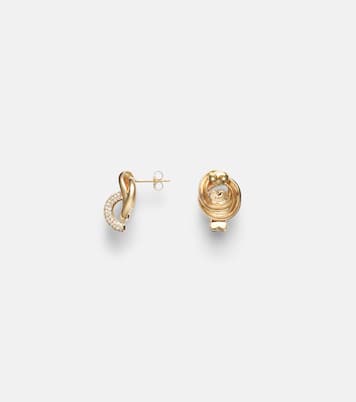 14kt gold earrings with diamonds | Stone and Strand