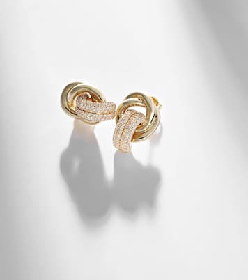 14kt gold earrings with diamonds | Stone and Strand