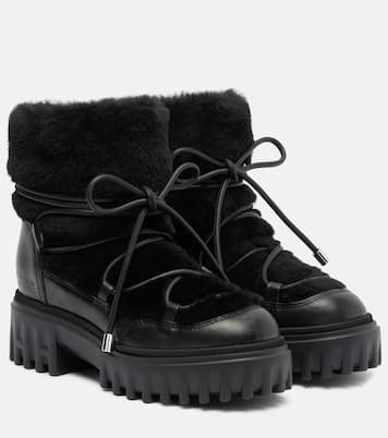 Bottes après-ski en cuir et shearling | Hogan