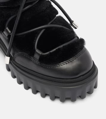 Bottes après-ski en cuir et shearling | Hogan