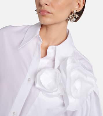Floral faux pearls hoop earrings | Simone Rocha
