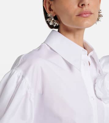 Floral faux pearls hoop earrings | Simone Rocha