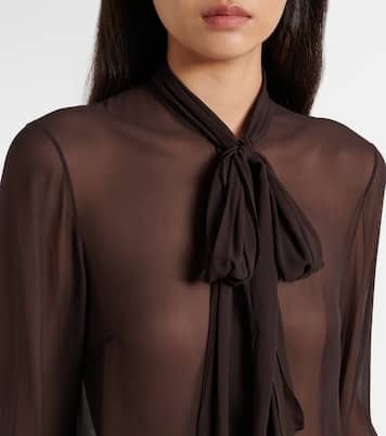 Shildon tie-neck silk blouse | Gabriela Hearst