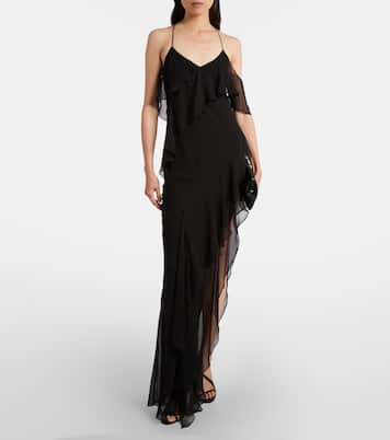 Ruffled silk chiffon maxi dress | The Sei