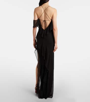 Ruffled silk chiffon maxi dress | The Sei