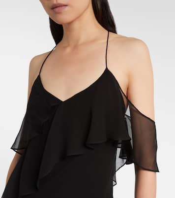 Ruffled silk chiffon maxi dress | The Sei