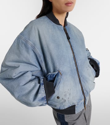 크롭 데님 보머 재킷 | Balenciaga