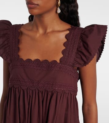 Scalloped cotton poplin minidress | Juliet Dunn