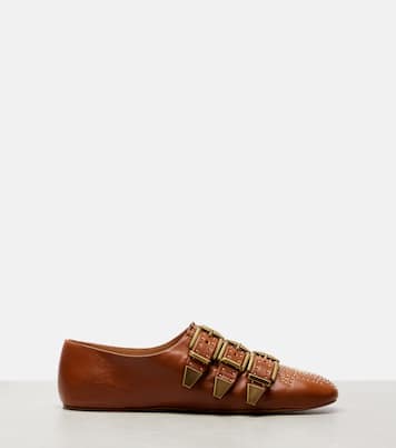 Susanna studded leather ballet flats | Chloé