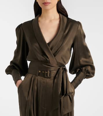 Silk wrap top | Zimmermann