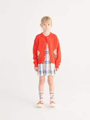 Intarsia cotton cardigan | Bobo Choses