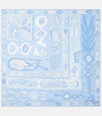 Angoli真丝斜纹布围巾 | Pucci