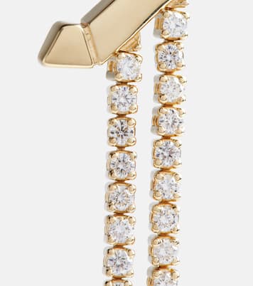 Boucle d'oreille unique Paris en or 18 ct et diamants | Eéra