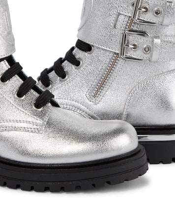 Anfibi in pelle metallizzata | Balmain Kids