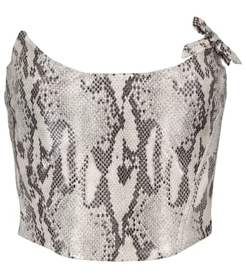 Snake-print bustier | Alessandra Rich