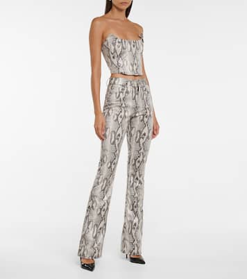 Snake-print bustier | Alessandra Rich