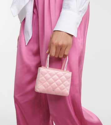 Sac Betty Super Mini matelassé en satin | Amina Muaddi