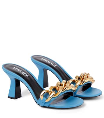 Medusa Chain leather sandals | Versace