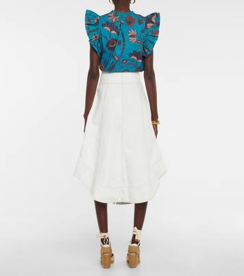 Adrian 데님 미디 스커트 | Ulla Johnson