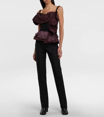 Top in raso e mesh | Maison Margiela