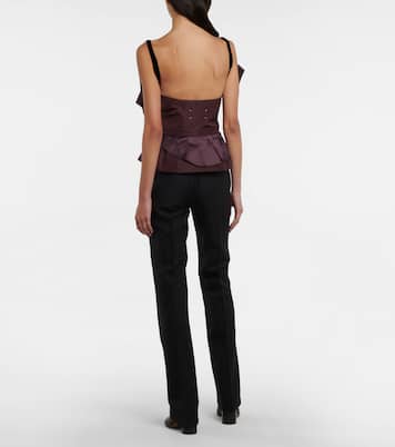 Top in raso e mesh | Maison Margiela