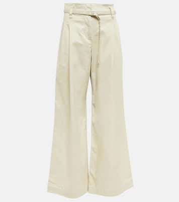 High-Rise-Hose aus Twill | Proenza Schouler