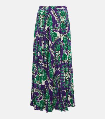 Falda midi estampada de tiro alto | Valentino