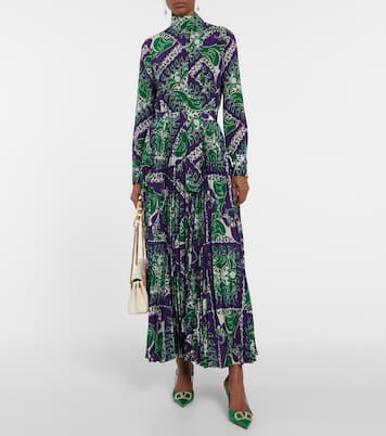 Falda midi estampada de tiro alto | Valentino