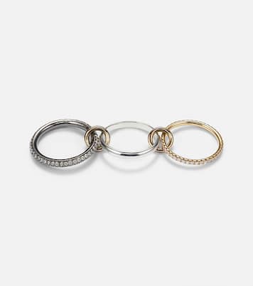 Scorpio 18kt gold linked rings with diamonds | Spinelli Kilcollin