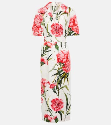 Abito chemisier in cotone con stampa | Dolce&Gabbana