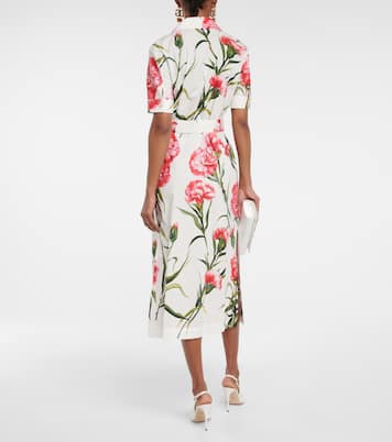 Abito chemisier in cotone con stampa | Dolce&Gabbana