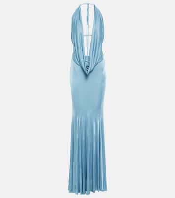 Open-back satin gown | Blumarine