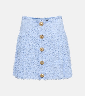 Minifalda plisada en bouclé | Balmain